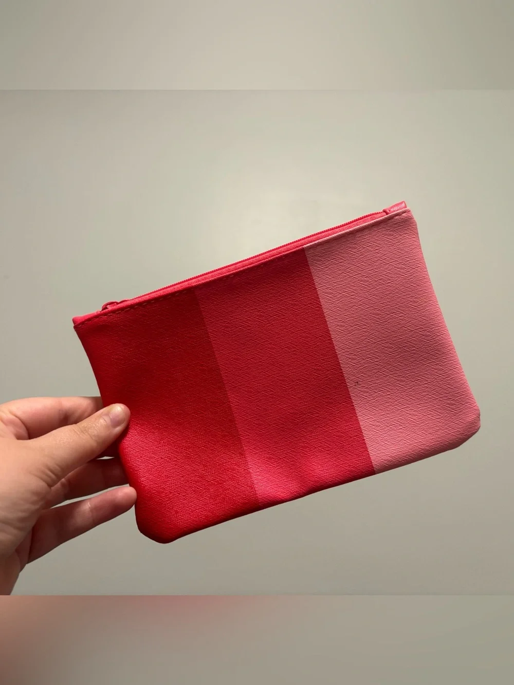 ipsy Ombre Pink Striped Cosmetic Pouch